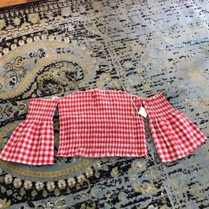 Off the shoulder crop top